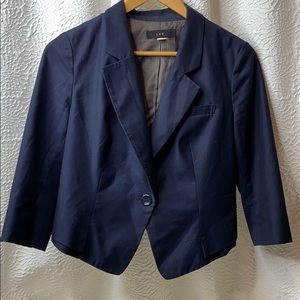 LUX Women’s Blue Sits At The Waist Suit Jacket MED